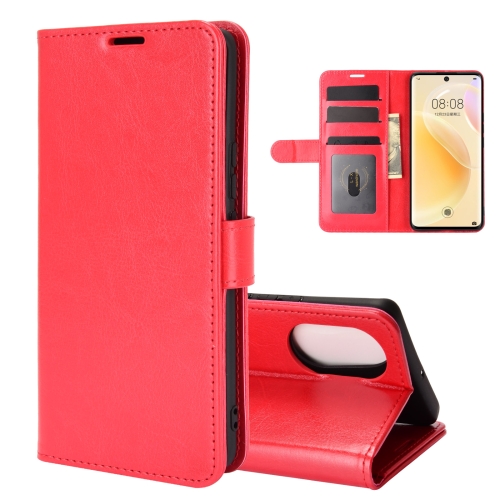 

For Huawei nova 8 5G R64 Texture Single Horizontal Flip Protective Case with Holder & Card Slots & Wallet & Photo Frame(Red)