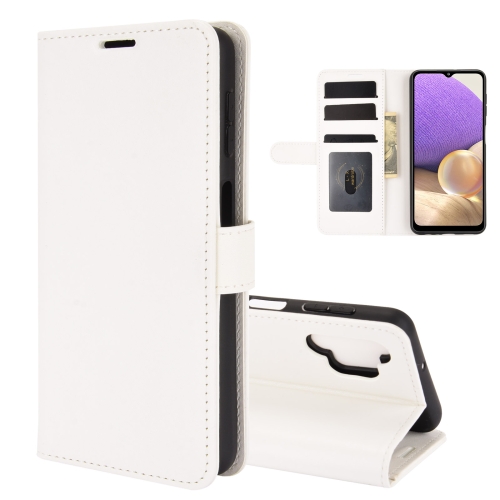 

For Samsung Galaxy A32 5G R64 Texture Single Horizontal Flip Protective Case with Holder & Card Slots & Wallet& Photo Frame(White)