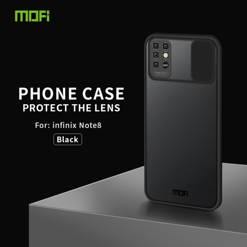 

For INFINIX Note8 MOFI Xing Dun Series PC + TPU Anti-peep Waterproof And Anti-drop All-inclusive Protective Shell, Translucent Frosted(Black)