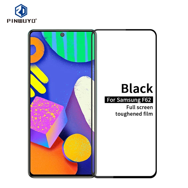 

For Samsung Galaxy F62 PINWUYO 9H 2.5D Full Screen Tempered Glass Film(Black)