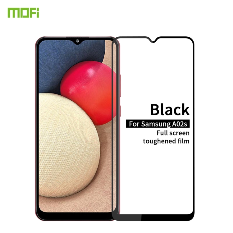 

For Samsung Galaxy A02s MOFI 9H 2.5D Full Screen Tempered Glass Film(Black)