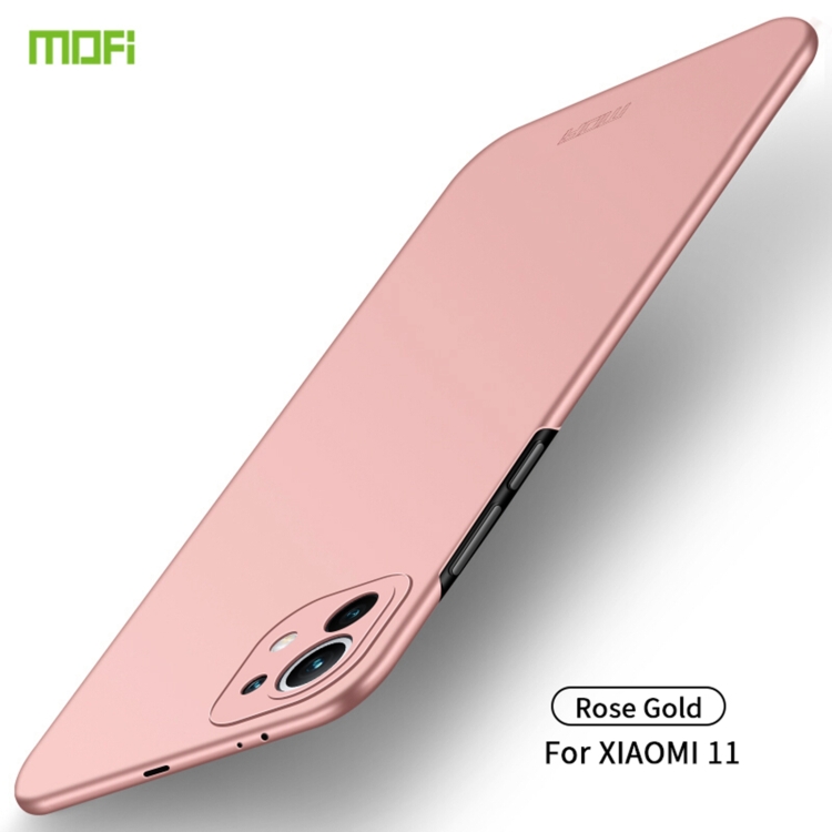 

For Xiaomi Mi 11 MOFI Frosted PC Ultra-thin Hard Case(Rose Gold)