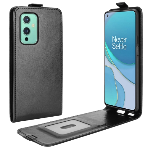 

For OnePlus 9 R64 Texture Single Vertical Flip Leather Protective Case with Card Slots & Photo Frame(Black)