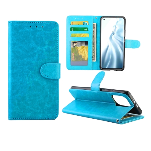 

For Xiaomi Mi 11 Crazy Horse Texture Leather Horizontal Flip Protective Case with Holder & Card Slots & Wallet & Photo Frame(Baby Blue)