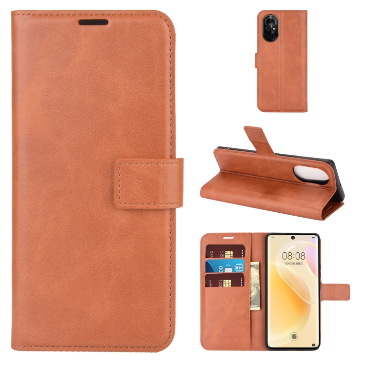 

For Huawei Nova 8 5G Retro Calf Pattern Buckle Horizontal Flip Leather Case with Holder & Card Slots & Wallet(Light Brown)
