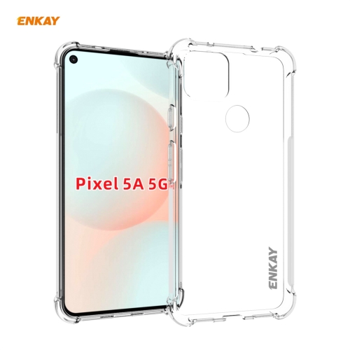 

For Google Pixel 5A 5G Hat-Prince ENKAY Clear TPU Shockproof Case Soft Anti-slip Cover
