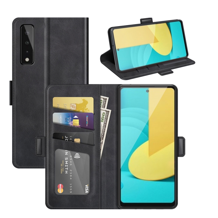 

For LG Stylo 7 5G Dual-side Magnetic Buckle Horizontal Flip Leather Case with Holder & Card Slots & Wallet(Black)
