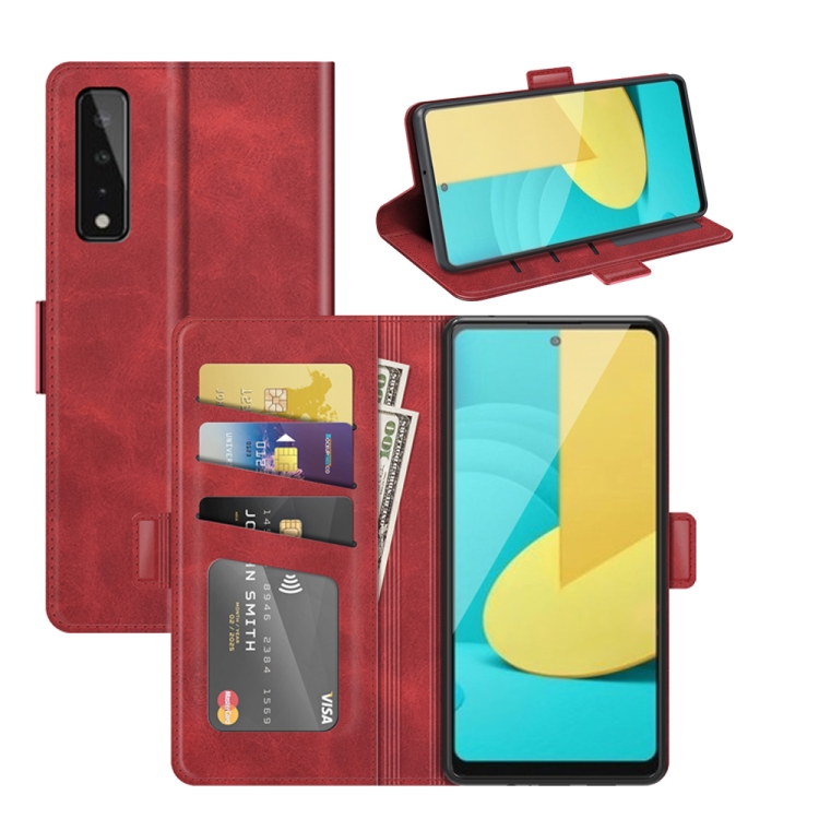 

For LG Stylo 7 5G Dual-side Magnetic Buckle Horizontal Flip Leather Case with Holder & Card Slots & Wallet(Red)