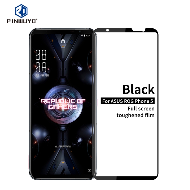 

For ASUS ROG Phone 5 PINWUYO 9H 2.5D Full Screen Tempered Glass Film(Black)