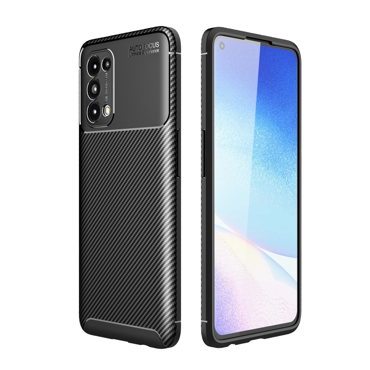 

For OPPO Find X3 Lite Carbon Fiber Texture Shockproof TPU Case(Black)