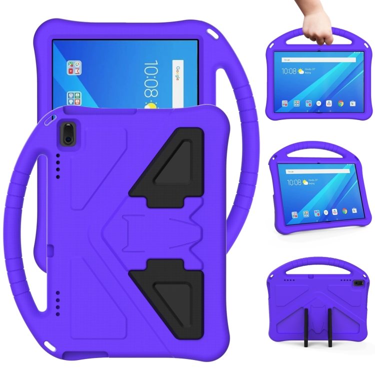 

For Lenovo Tab 4 10(TB-X304F/N) EVA Flat Anti Falling Protective Case Shell with Holder(Purple)