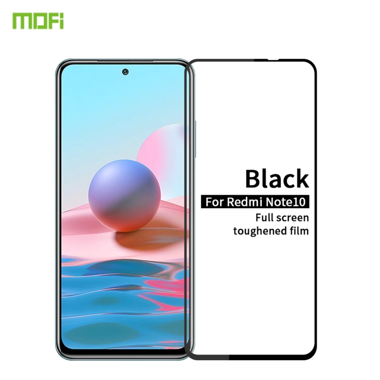 

For Xiaomi Redmi Note 10 MOFI 9H 2.5D Full Screen Tempered Glass Film(Black)