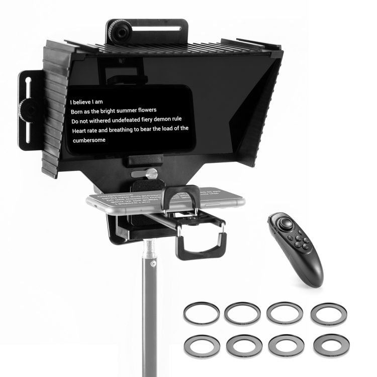 

TC3 Wide-angle Large Screen Mobile Portable Teleprompter with Remote Control