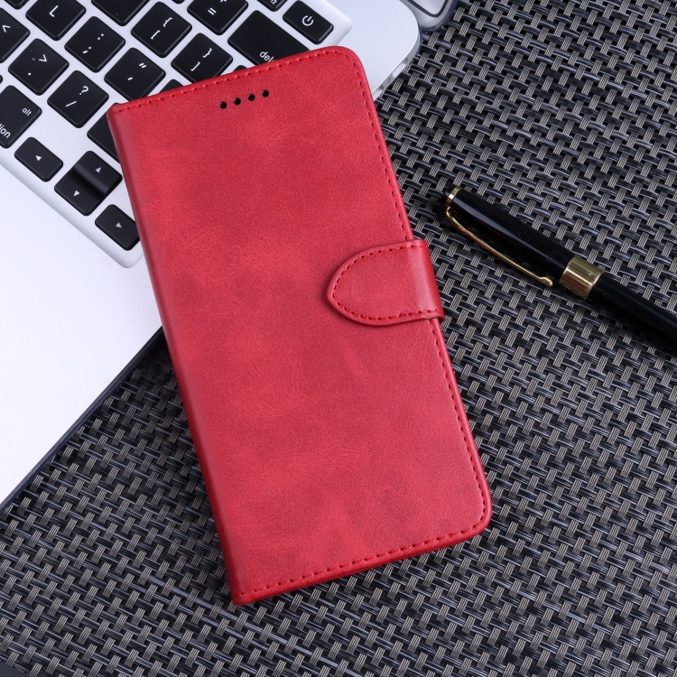 

Calf Texture Horizontal Flip Leather Case for Huawei Honor 20i, with Holder & Card Slots & Wallet(Red)