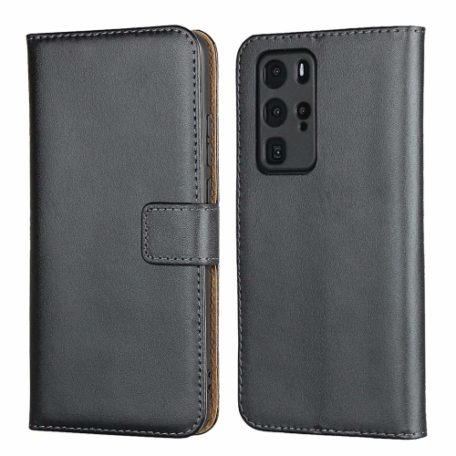 

Plain Texture Cowhide Leather Horizontal Flip Case with Magnetic Clasp & Holder & Card Slots & Wallet For Huawei P40 Pro(Black)