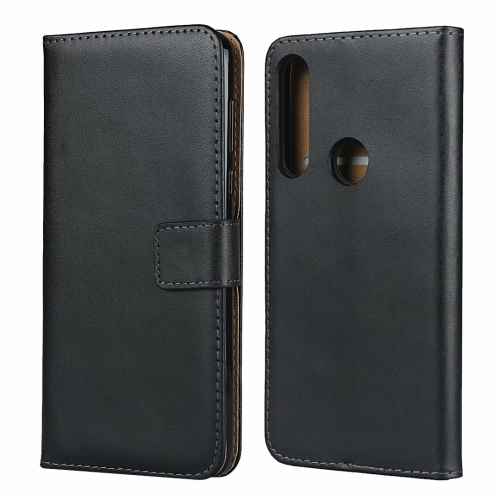 

Plain Texture Cowhide Leather Horizontal Flip Case with Magnetic Clasp & Holder & Card Slots & Wallet For Motorola G Power 2020(Black)