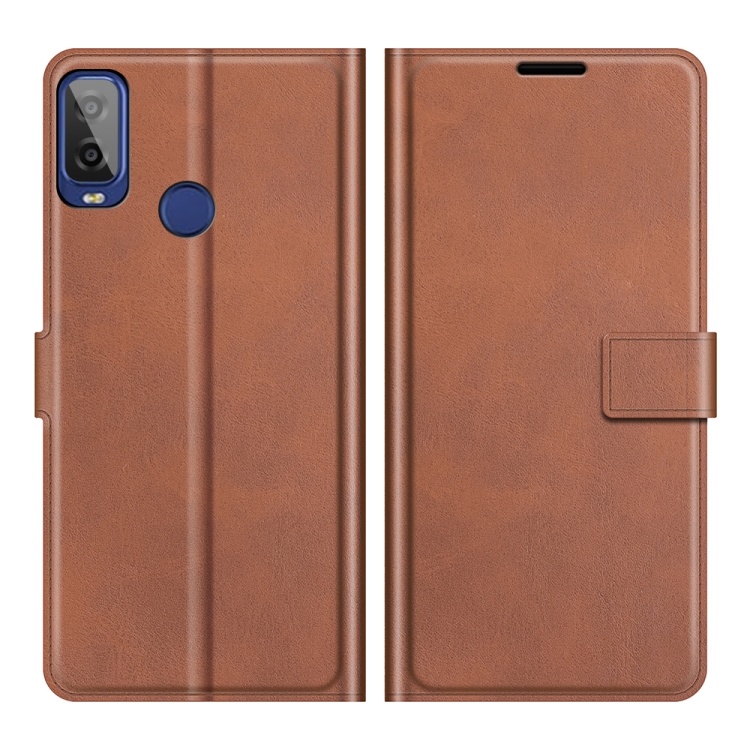 

For Alcatel 1L 2021 Retro Calf Pattern Buckle Horizontal Flip Leather Case with Holder & Card Slots & Wallet(Light Brown)