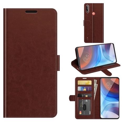 

For Motorola Moto E7 Power R64 Texture Single Horizontal Flip Protective Case with Holder & Card Slots & Wallet& Photo Frame(Brown)