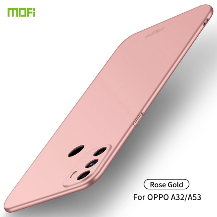 

For OPPO A32 / A52 MOFI Frosted PC Ultra-thin Hard Case(Rose Gold)