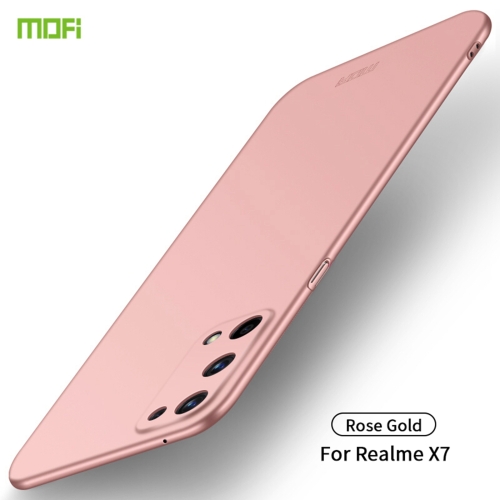 

For OPPO Realme X7 MOFI Frosted PC Ultra-thin Hard Case(Rose Gold)