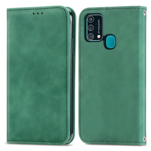 

For Samsung Galaxy M21s/F41/M31 Retro Skin Feel Business Magnetic Horizontal Flip Leather Case with Holder & Card Slots & Wallet & Photo Frame(Green)