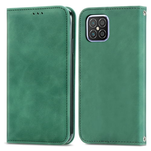 

For Huawei Nova 8 SE Retro Skin Feel Business Magnetic Horizontal Flip Leather Case with Holder & Card Slots & Wallet & Photo Frame(Green)