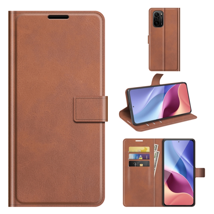 

For Xiaomi Poco F3 / Redmi K40/K40 Pro Retro Calf Pattern Buckle Horizontal Flip Leather Case with Holder & Card Slots & Wallet(Light Brown)