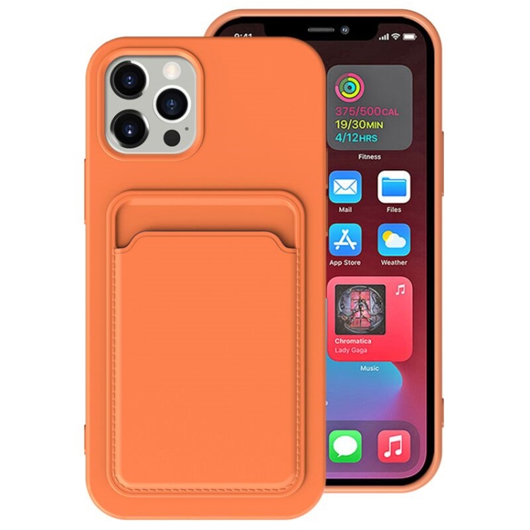 

TPU + Flannel Lining Shockproof Case with Card Slots For iPhone 12 Pro(Orange)