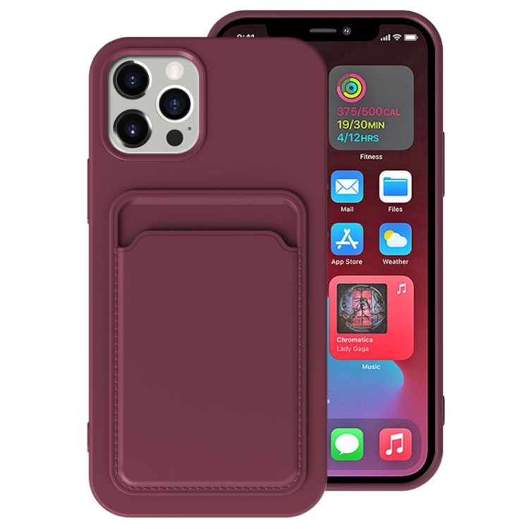 

TPU + Flannel Lining Shockproof Case with Card Slots For iPhone 12(Dark Purple)