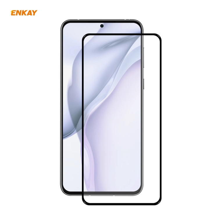 

For Huawei P50 ENKAY Hat-Prince Full Glue 0.26mm 9H 2.5D Tempered Glass Full Coverage Film