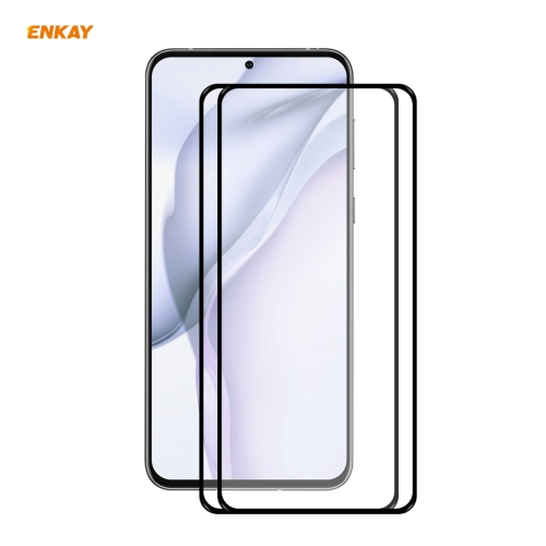 

For Huawei P50 2 PCS ENKAY Hat-Prince Full Glue 0.26mm 9H 2.5D Tempered Glass Full Coverage Film