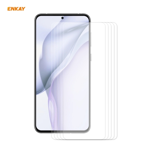 

For Huawei P50 5 PCS ENKAY Hat-Prince 0.26mm 9H 2.5D Curved Edge Tempered Glass Film