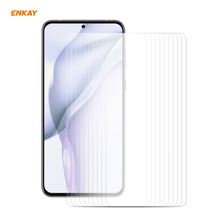 

For Huawei P50 10 PCS ENKAY Hat-Prince 0.26mm 9H 2.5D Curved Edge Tempered Glass Film