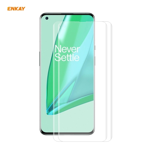 

2 PCS For OnePlus 9 Pro ENKAY Hat-Prince 3D Full Screen PET Curved Hot Bending HD Screen Protector Soft Film