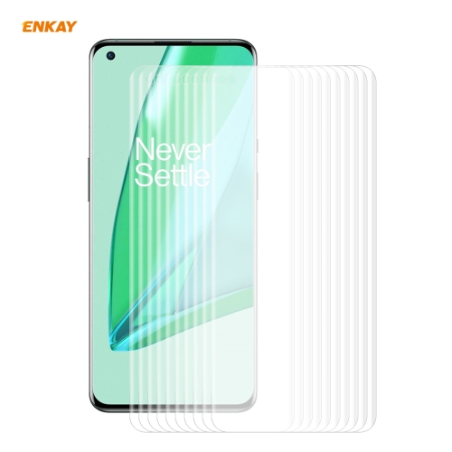 

10 PCS For OnePlus 9 Pro ENKAY Hat-Prince 3D Full Screen PET Curved Hot Bending HD Screen Protector Soft Film