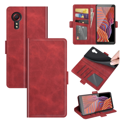 

For Samsung Galaxy Xcover 5 / Xcover 5S Dual-side Magnetic Buckle Horizontal Flip Leather Case with Holder & Card Slots & Wallet(Red)