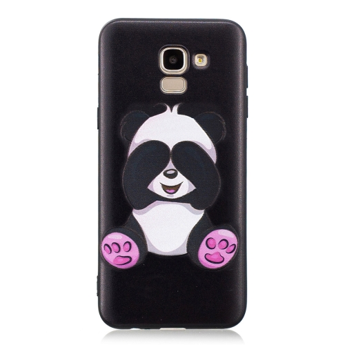 

Embossment Patterned TPU Soft Protector Cover Case for Galaxy J6(Panda)