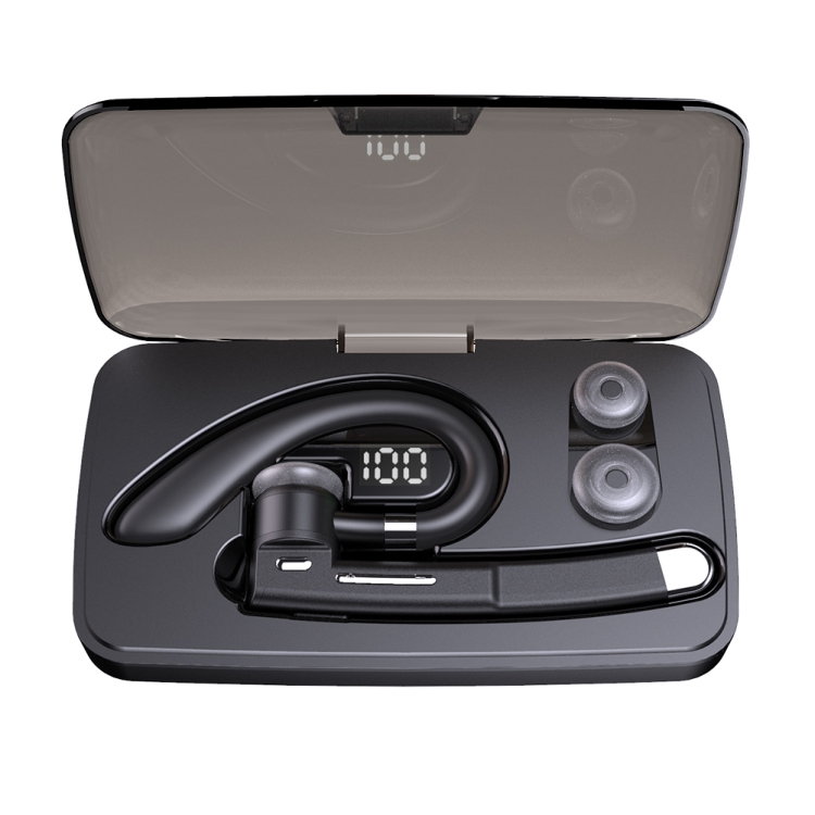 

JD-298425 Business Single Ear Hanging Bluetooth 5.0 Wireless Earphone with Charging Box