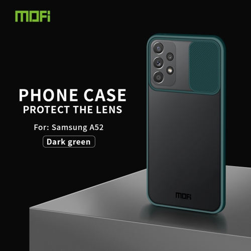 

For Samsung Galaxy A52 5G / 4G MOFI Xing Dun Series Translucent Frosted PC + TPU Privacy Anti-glare Shockproof All-inclusive Protective Case(Green)