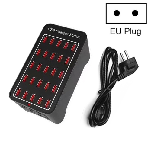 

150W 25 USB Ports Fast Charger Station Smart Charger, AC 110-240V, Plug Size:EU Plug