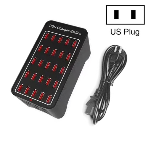 

150W 25 USB Ports Fast Charger Station Smart Charger, AC 110-240V, Plug Size:US Plug