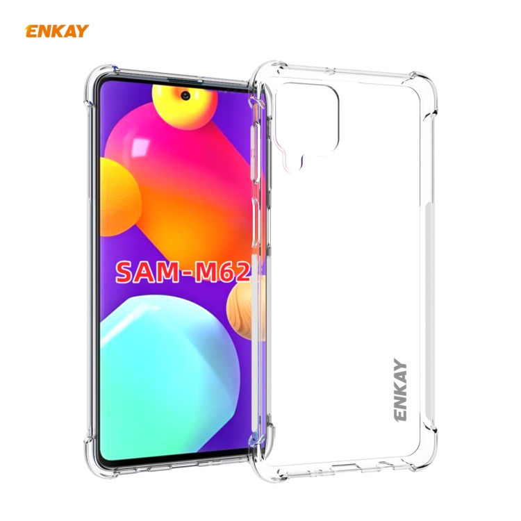 

For Samsung Galaxy M62 Hat-Prince ENKAY Clear TPU Soft Anti-slip Cover Shockproof Case
