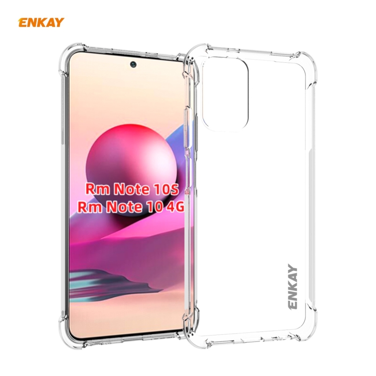 

For Redmi Note 10 4G / Note 10s Hat-Prince ENKAY Clear TPU Soft Anti-slip Cover Shockproof Case