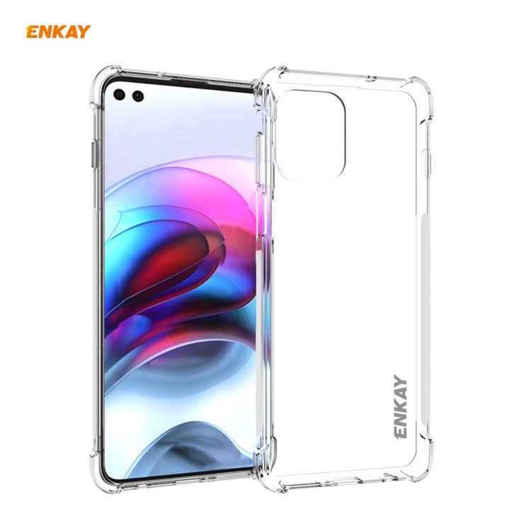 

For Motorola Edge S Hat-Prince ENKAY Clear TPU Soft Anti-slip Cover Shockproof Case
