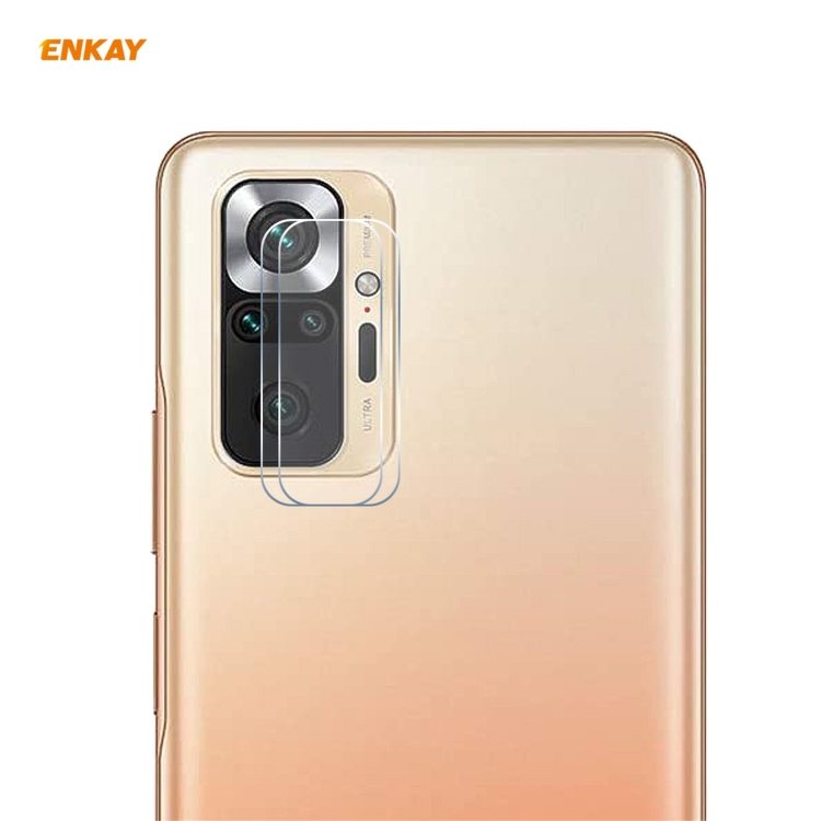 

For Redmi Note 10 Pro / Note 10 Pro Max 2 PCS Hat-Prince ENKAY 0.2mm 9H 2.15D Round Edge Rear Camera Lens Tempered Glass Film Protector