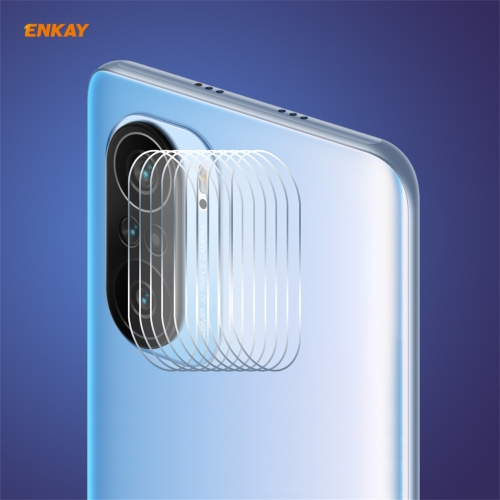 

For Xiaomi Poco F3 10 PCS Hat-Prince ENKAY 0.2mm 9H 2.15D Round Edge Rear Camera Lens Tempered Glass Film Protector