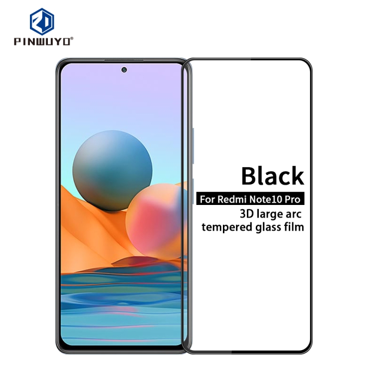 

For Xiaomi Redmi Note 10 Pro / Note 10 Pro Max PINWUYO 9H 3D Curved Full Screen Explosion-proof Tempered Glass Film(Black)