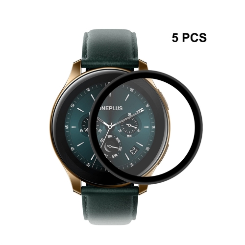 

5 PCS For OnePlus Watch ES ENKAY Hat-Prince 3D Full Screen Soft PC Edge + PMMA HD Screen Protector Film