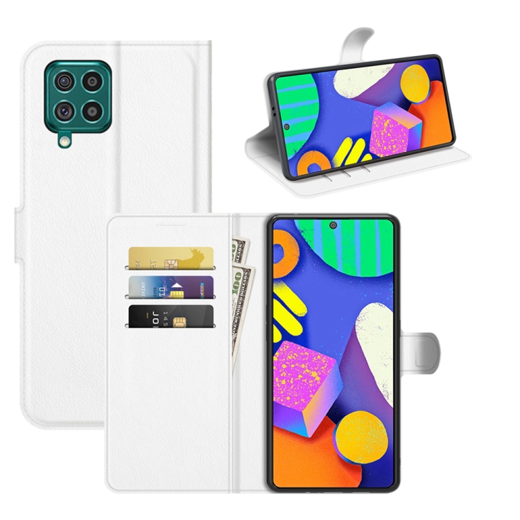 

For Samsung Galaxy F62 / M62 Litchi Texture Horizontal Flip Protective Case with Holder & Card Slots & Wallet(White)