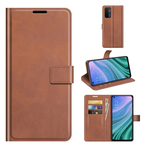 

For OPPO A54 5G Retro Calf Pattern Buckle Horizontal Flip Leather Case with Holder & Card Slots & Wallet(Light Brown)